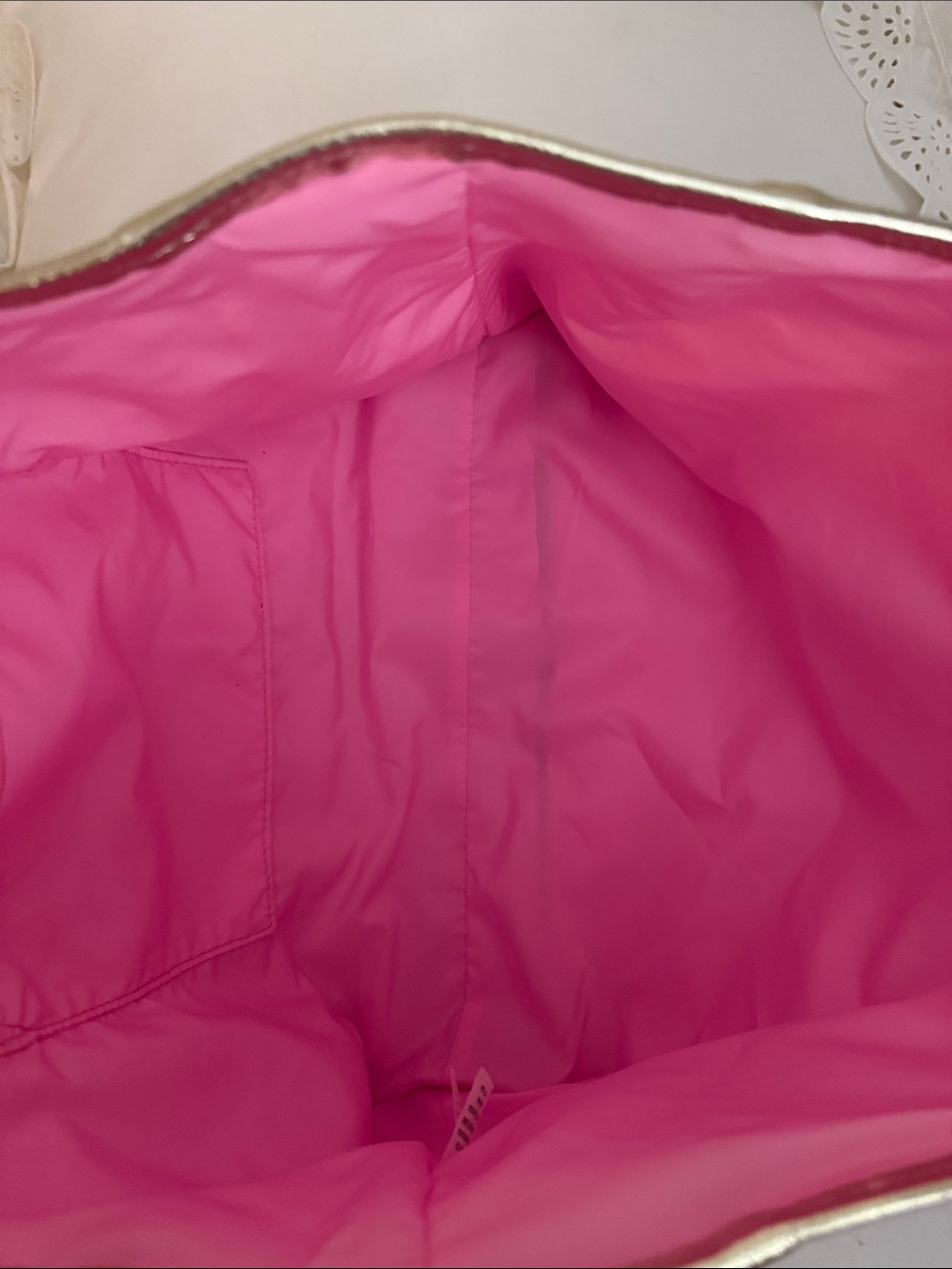Lily Pulitzer Pink and Green Bamboo-Handle Tote - Picture 3 of 5